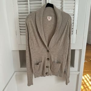 MOSSIMO Oatmeal Cardigan, Size Large
